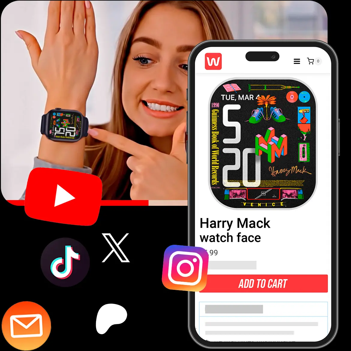 Creator recording video with CTA